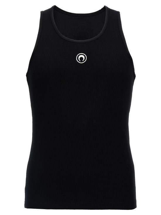 Marine Serre Black Sleeveless T-Shirt MTT081ACJER0011BK99
