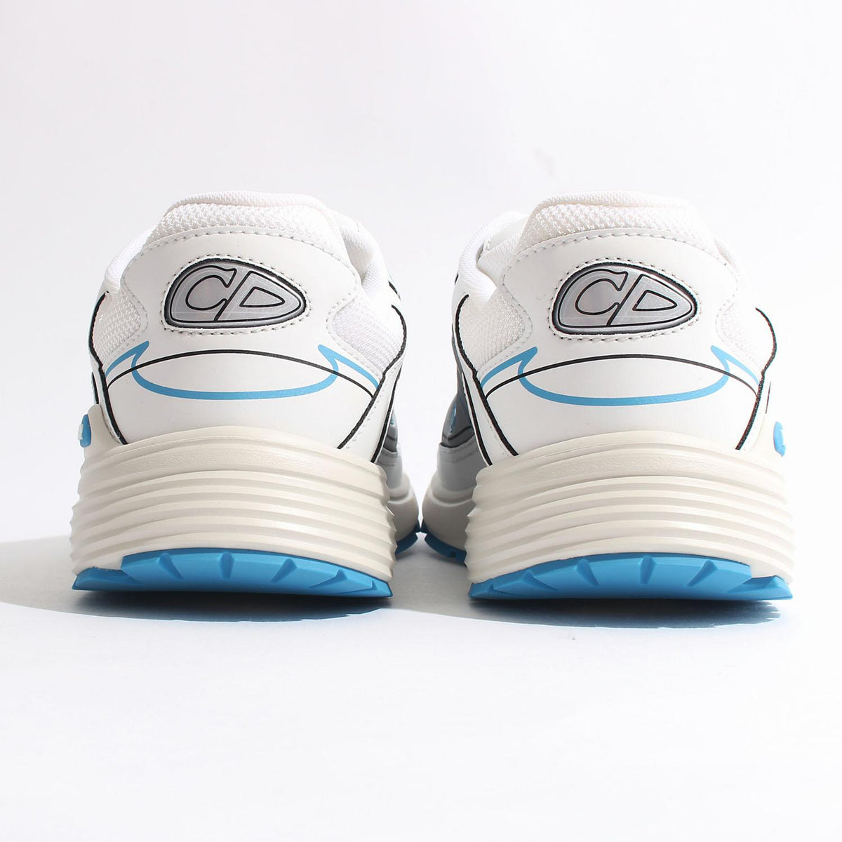 DIOR MEN White Blue B30 Low-Top Sneakers