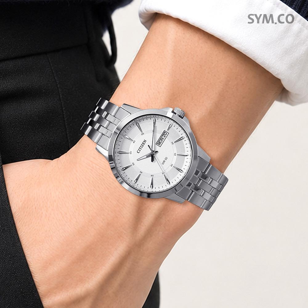 CITIZEN Day-Date Quartz Analog Classic Men’s Metal Watch BF201151A