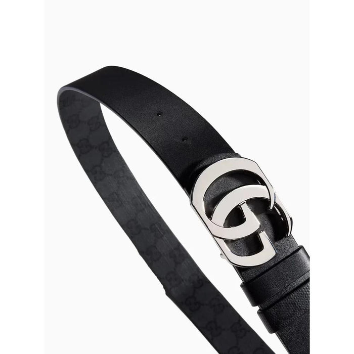 GUCCI GG Marmont Reversible Leather Belt for Men Black
