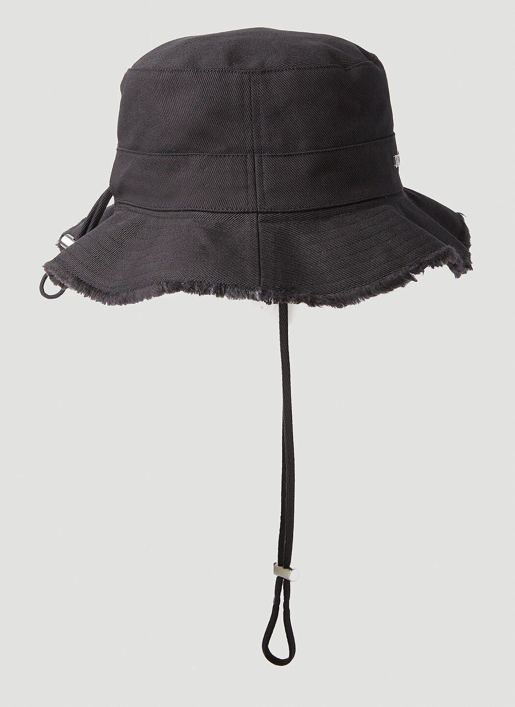 JACQUEMUS Le Bob Artichaut Black Bucket Hat 213AC002