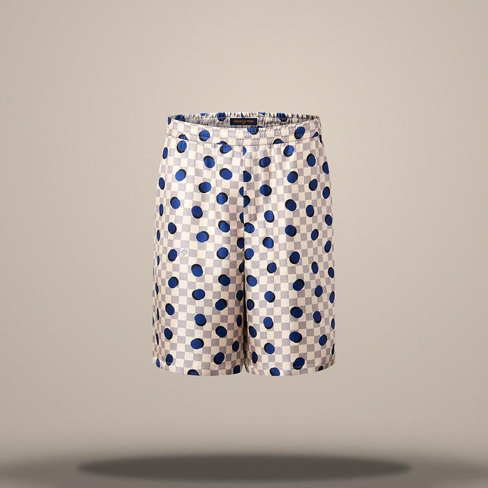Louis Vuitton Women's Damier Silk Shorts Regular Fit
