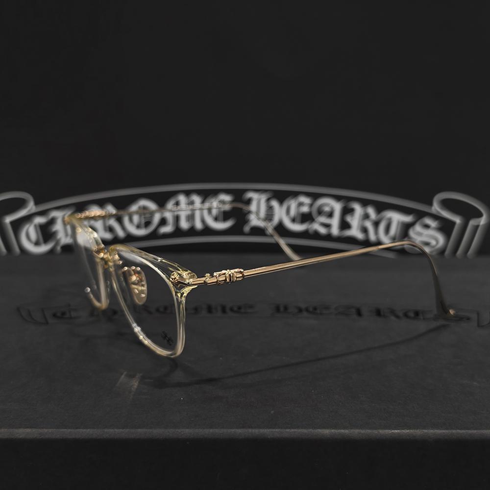 Chrome Hearts Shagas Yellow Clear Gold Eyeglasses