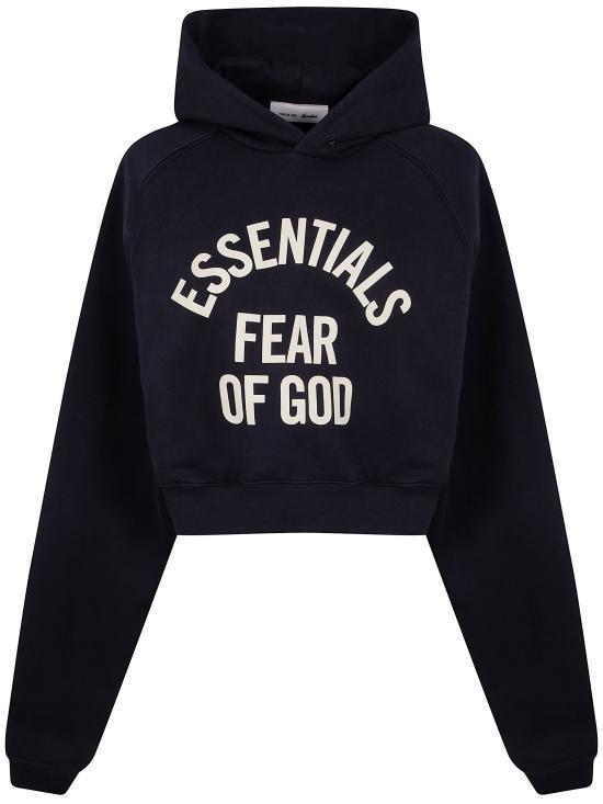 Fear of God Faded Black Oversized Hoodie Pullover Sweatshirt Women