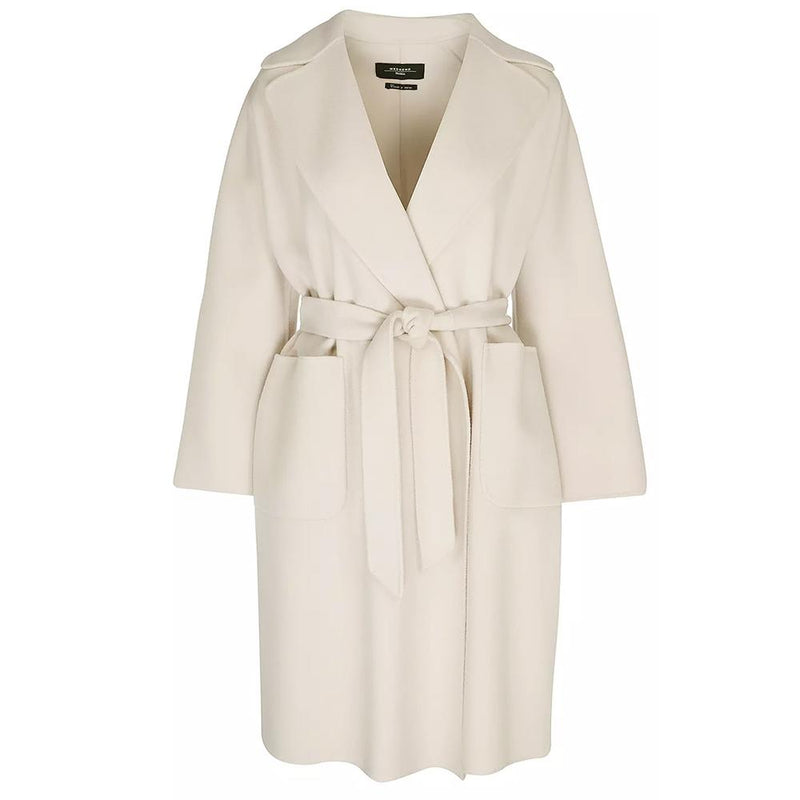 Max Mara Cream Belted Wool Coat 2350160339 064