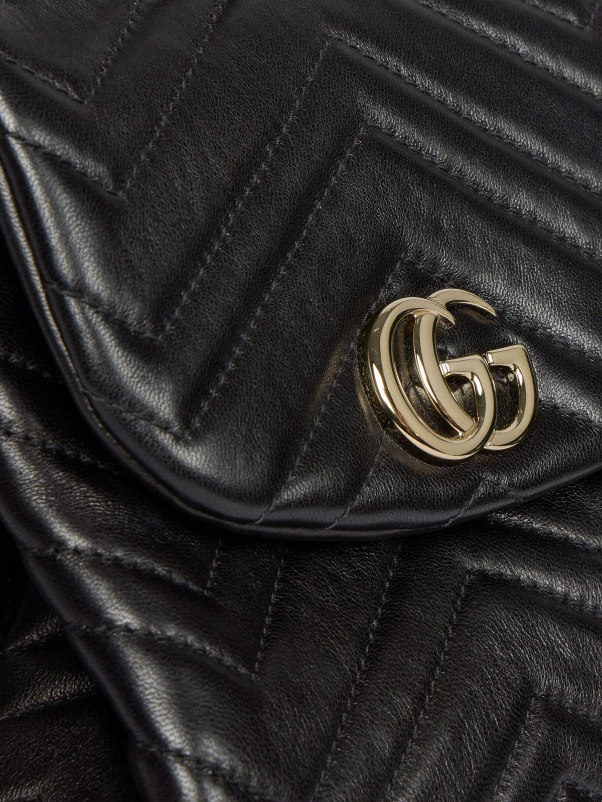 GUCCI Black Leather Backpack