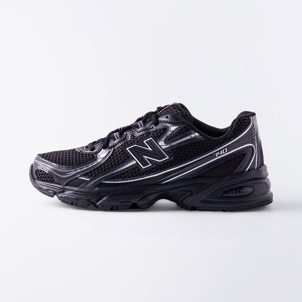 New Balance Black Silver Metallic 740v2 Low-Top Sneakers for Men