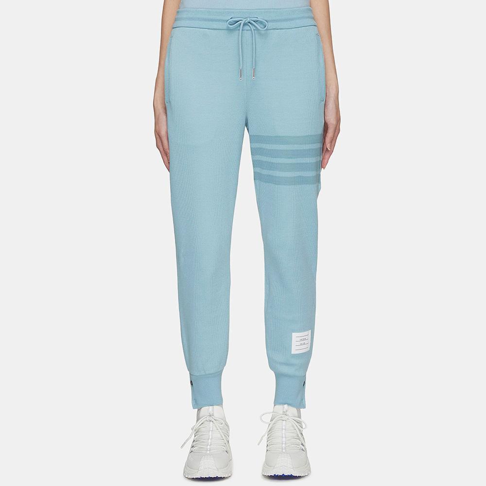 THOM BROWNE Light Blue Tonal Stripe Jogger Sweatpants FJQ109A J0051 480