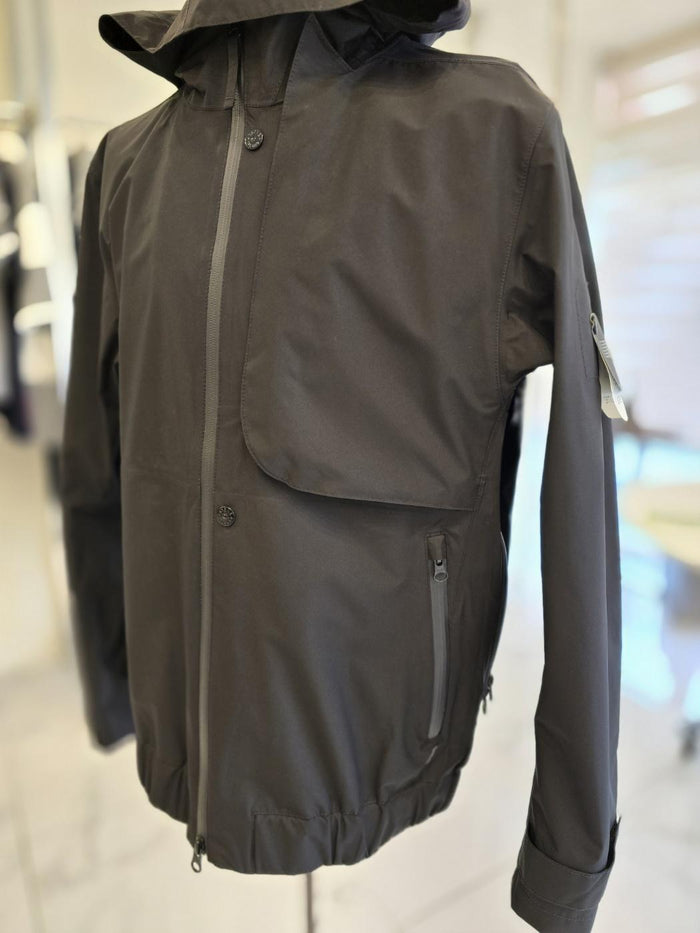 STONE ISLAND GORE-TEX Hooded Jacket with Black Patch for Men 731940501 V0029