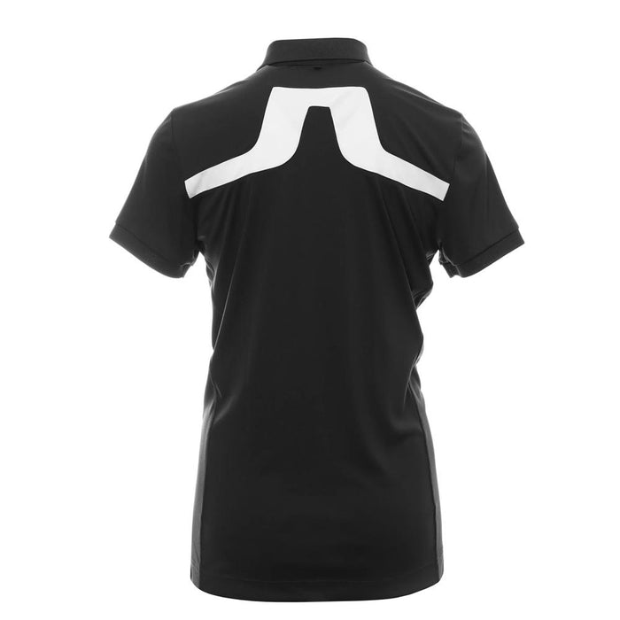 J LINDEBERG KV Logo Embroidered Polo Shirt Black Men