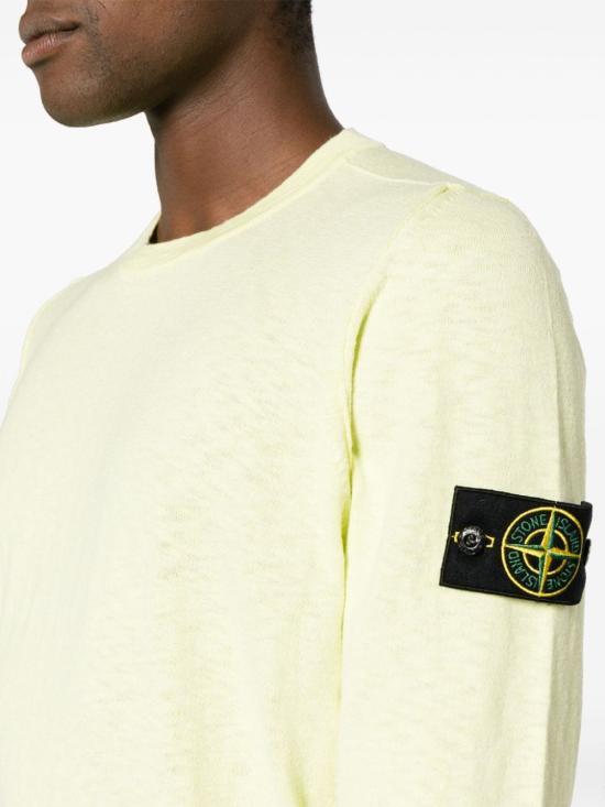 STONE ISLAND Lemon Crewneck Knit Sweater for Men 8015502 B0 V0031