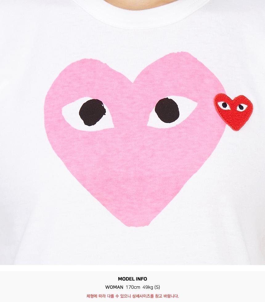 Comme des Garcons Red Heart Patch Short Sleeve T-Shirt Unisex AZ T105 051 4