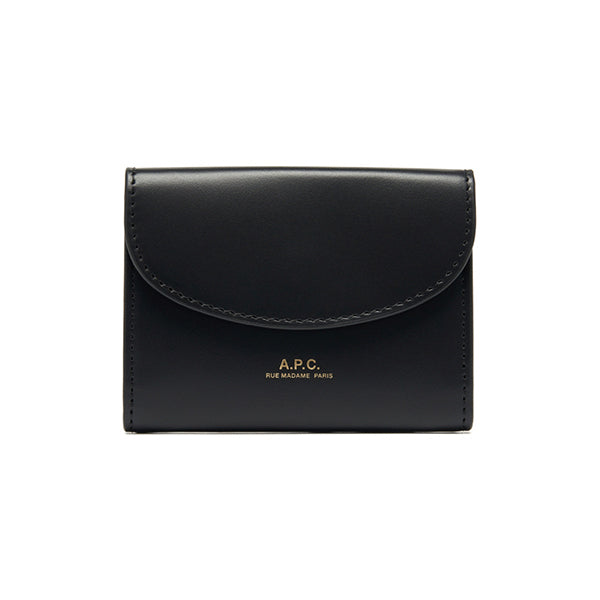 A.P.C. Leather Card Holder Unisex Wallet Black PXAWV F63349 LZZ BLACK