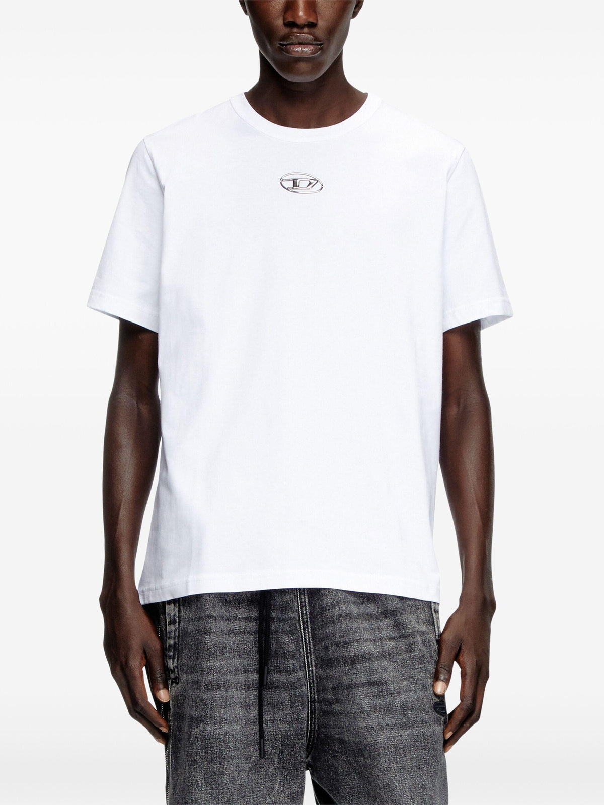 DIESEL Short Sleeve Cotton T-Shirt Men’s Black