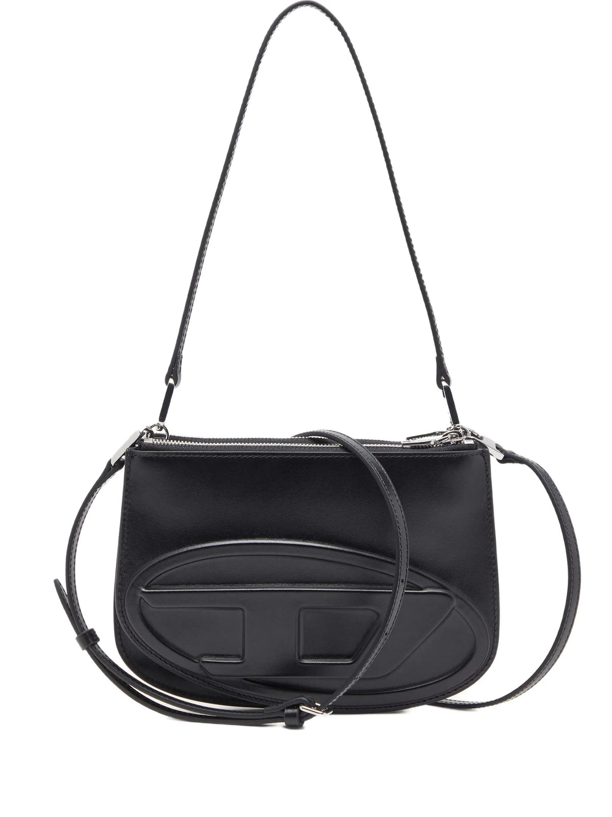 DIESEL Black Leather Shoulder Bag
