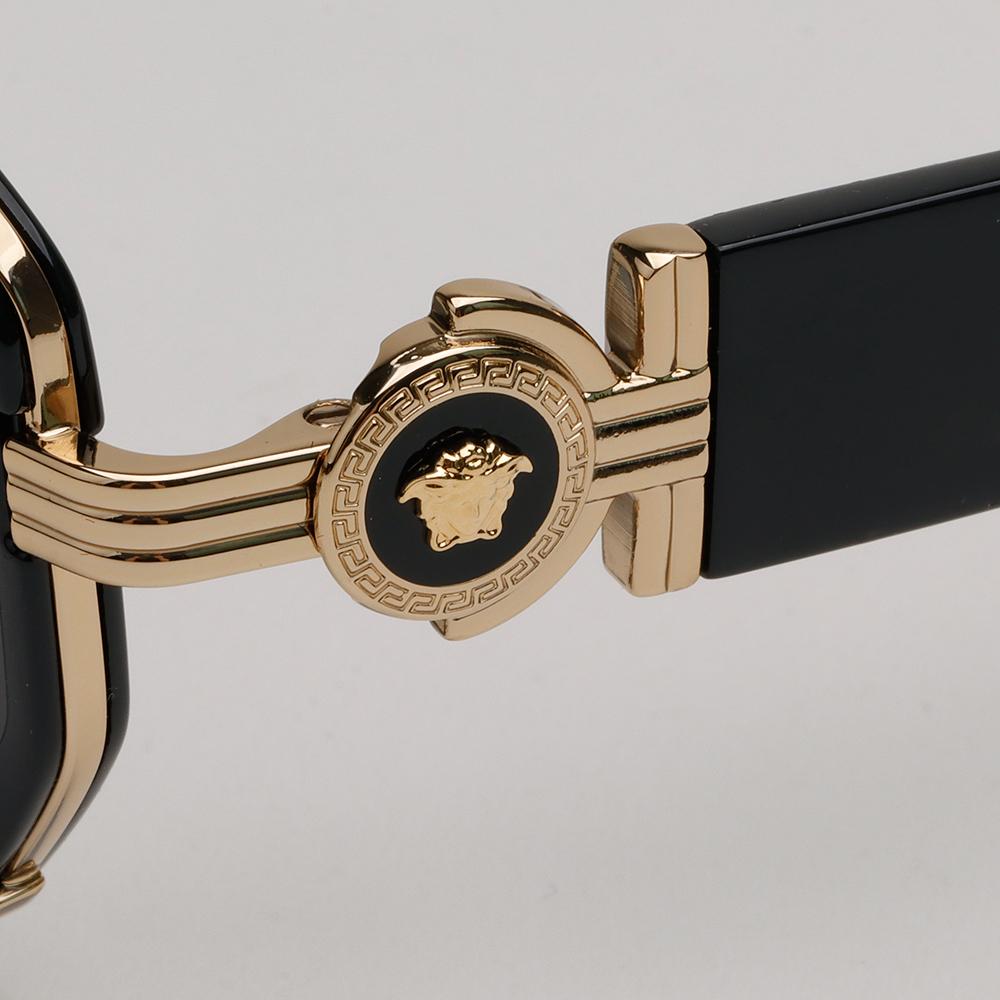 Versace Black Two-Bridge Medusa Gold-Trim Unisex Sunglasses VE2228 1002 87