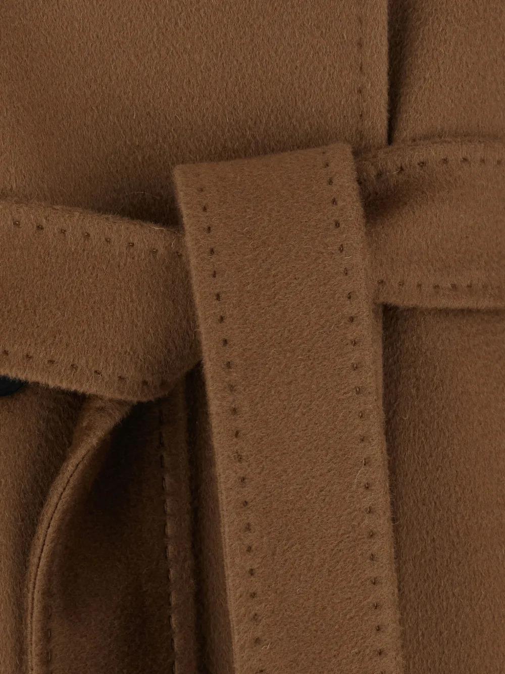 Max Mara Wool Blend Belted Long Coat