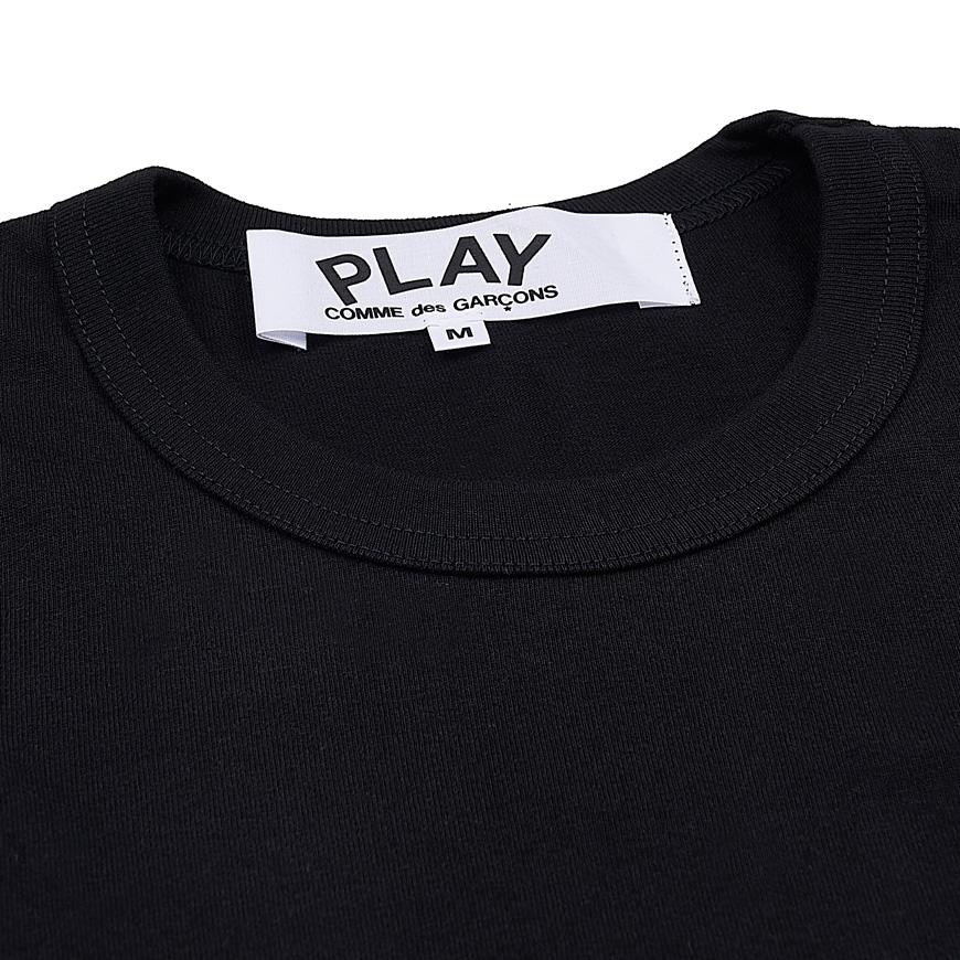 Comme des Garcons Unisex Double Heart Patch T-Shirt AZ T226 051 BLACK