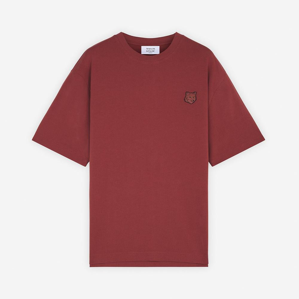 Maison Kitsune Fox Head Patch Oversized T-Shirt Red LM00107 KJ0119 P656