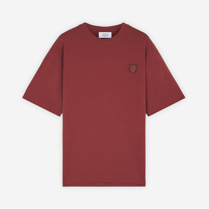 Maison Kitsune Fox Head Patch Oversized T-Shirt Red LM00107 KJ0119 P656