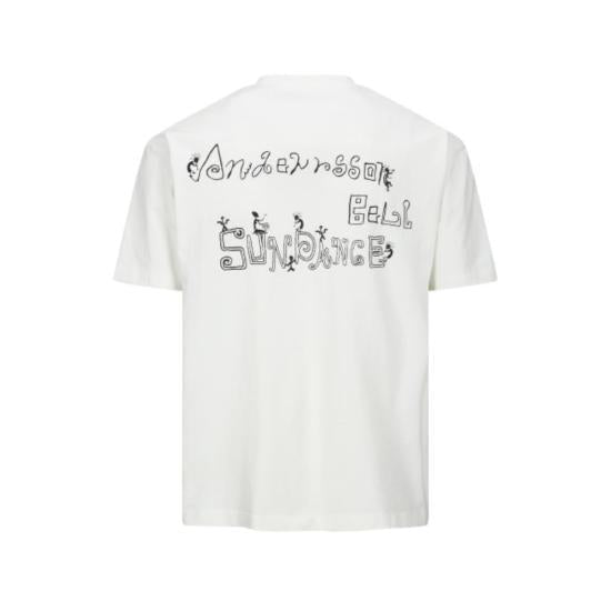 Andersson Bell Sundance Cotton T-Shirt for Men atb1402u WHITE DOM