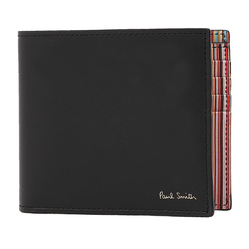 Paul Smith Men’s Stripe Leather Bifold Wallet M1A 4832 CMULTI 79