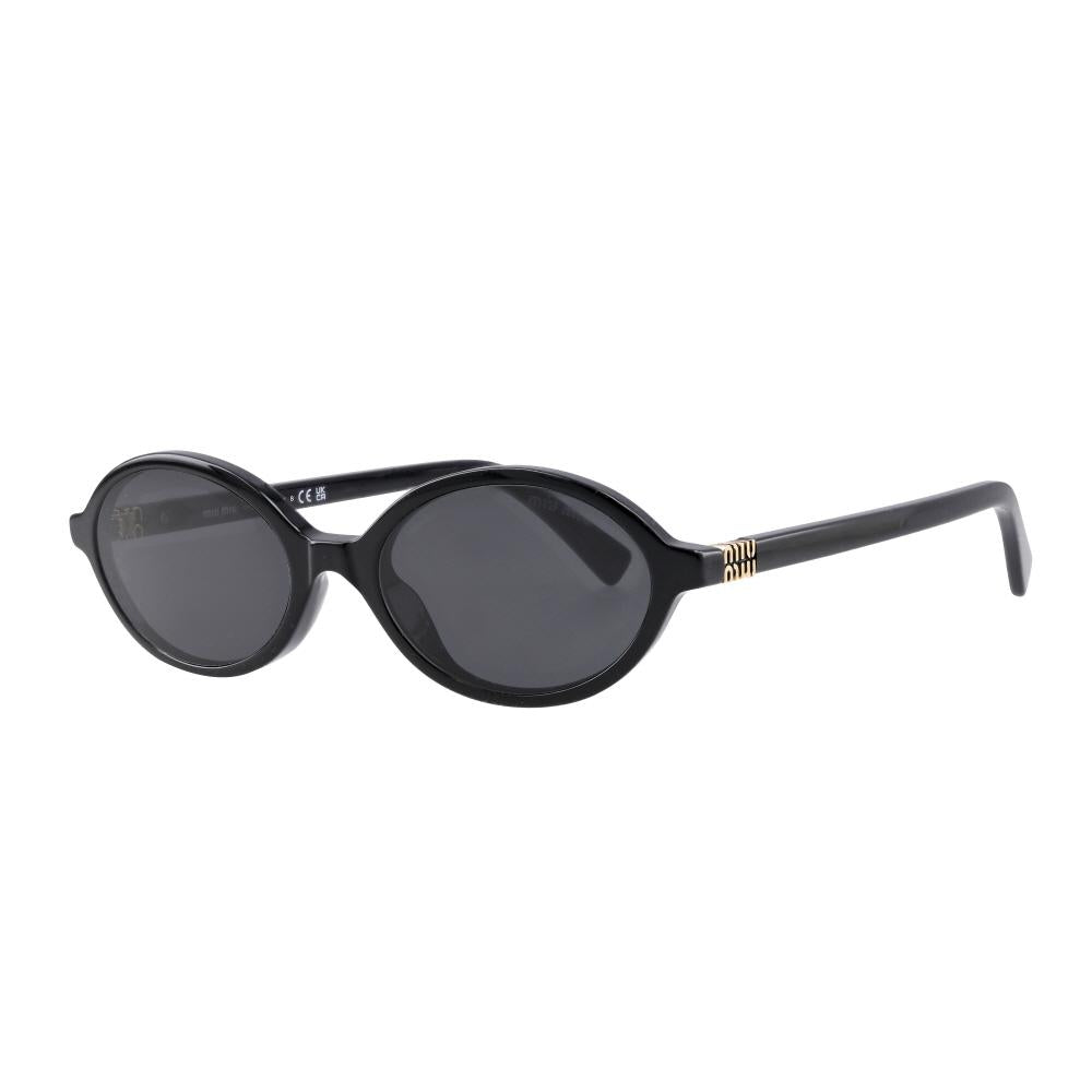 Miu Miu women’s alternative fit round oval sunglasses black lenses