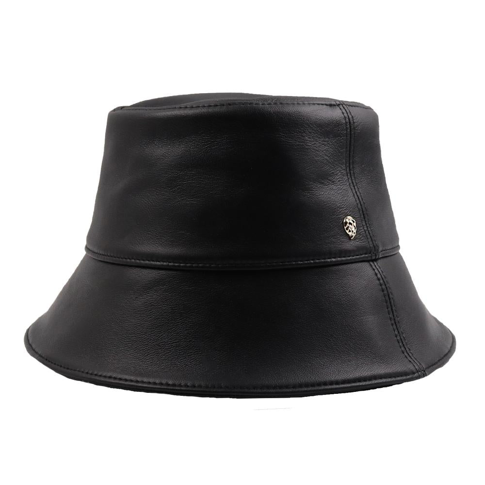 HELEN KAMINSKI Farmer Leather Bucket Hat HAT52100 BLACK