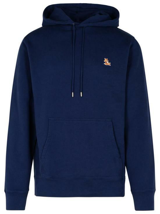 Maison Kitsune Chillax Fox Patch Regular Fit Hoodie Gray Men LM00706 KM0001 P494