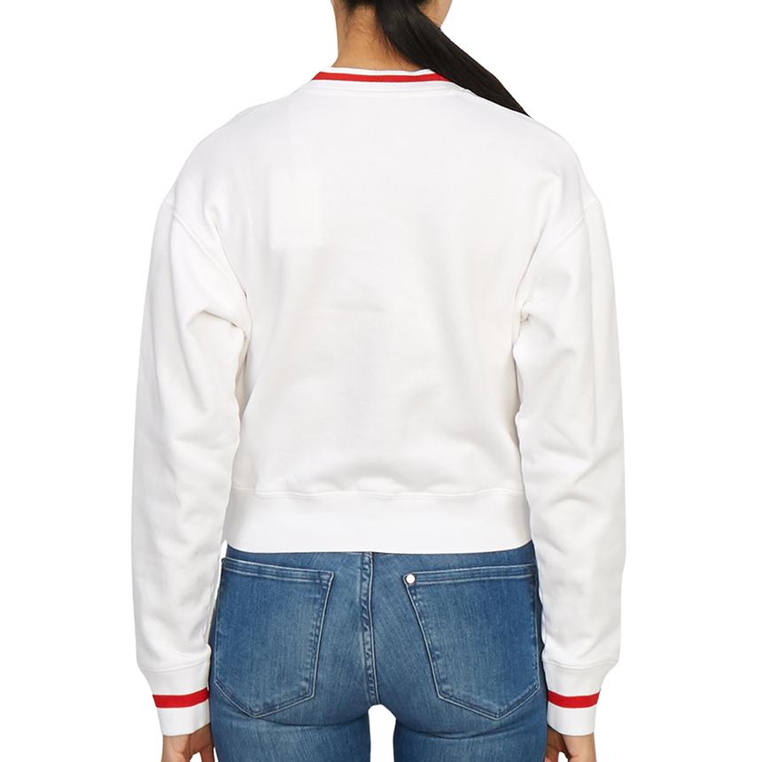 SPORTY&RICH Fleece-Lined Crewneck Sweatshirt White Unisex