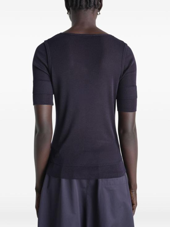 Lemaire Short Sleeve T-Shirt Black Cotton TS0025 LK1017980