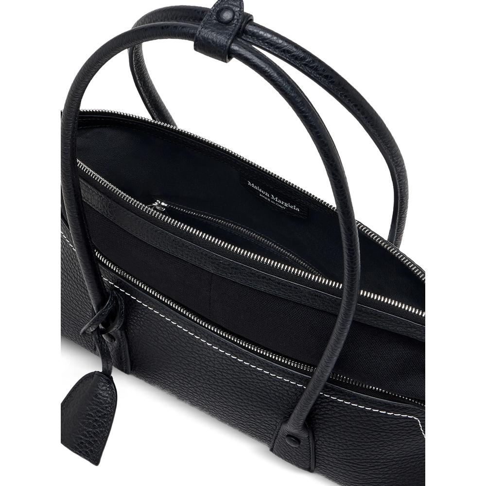 Maison Margiela Black Leather Shoulder Bag