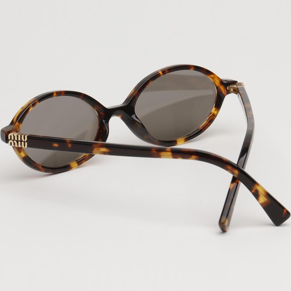 Miu Miu Leopard Mirror Round Acetate Sunglasses Unisex SMU04Z VAU 07F