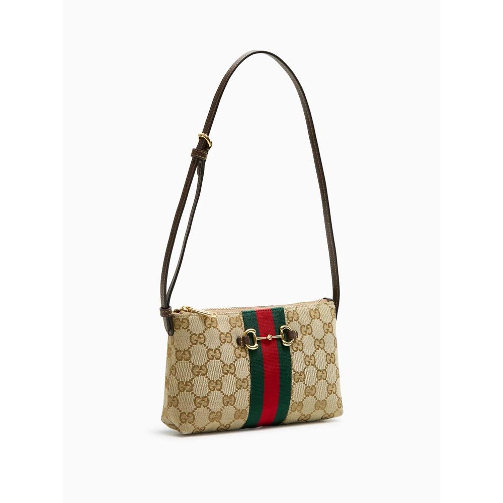 GUCCI Horsebit Web Small Shoulder Bag