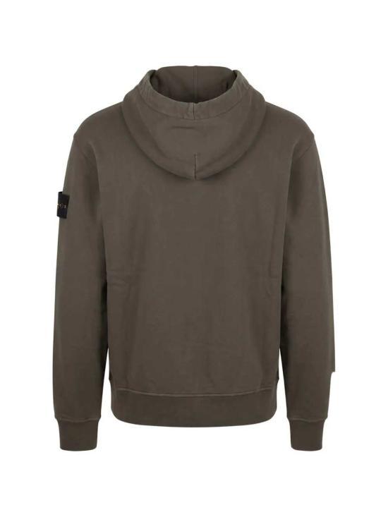 STONE ISLAND Organic Cotton Fleece Zip-Up Hoodie for Women 6100009 S0051 V0