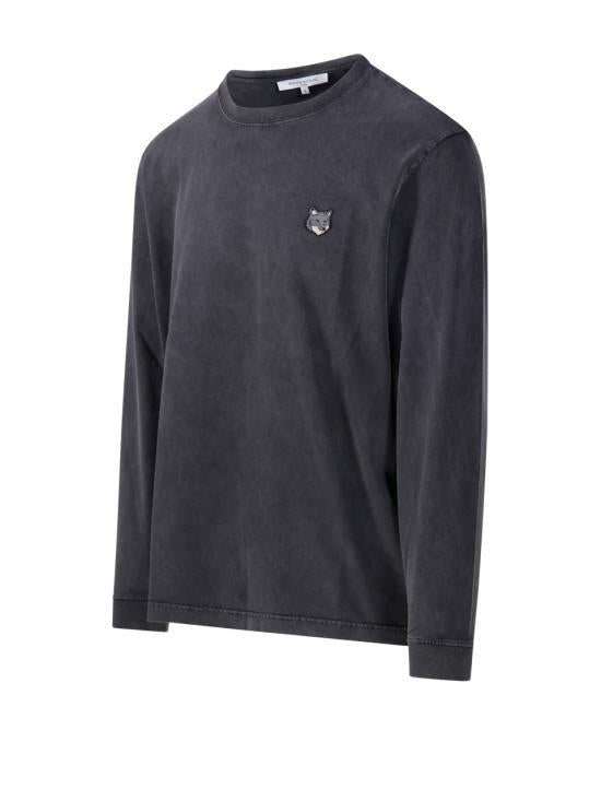 Maison Kitsune Black Faded Long Sleeve Sweatshirt