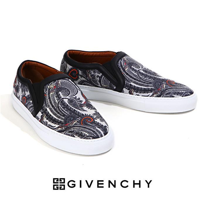 GIVENCHY Moss Pattern Slip-On Low-Top Sneakers White
