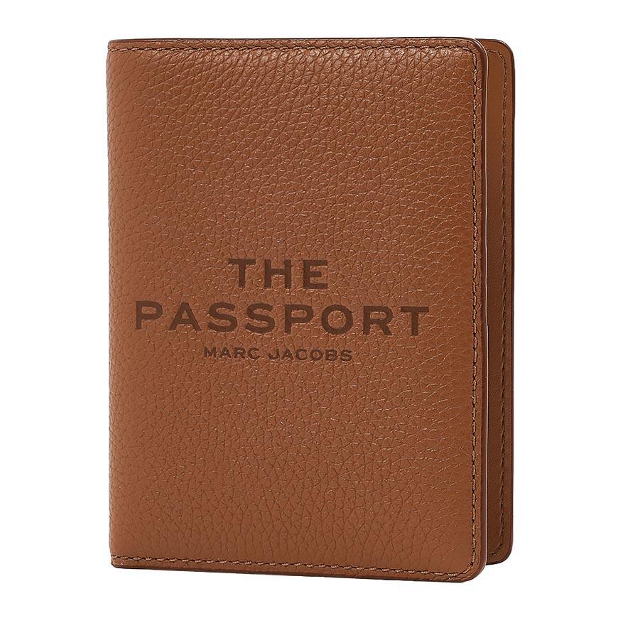 Marc Jacobs Unisex Leather Passport Wallet Case Brown
