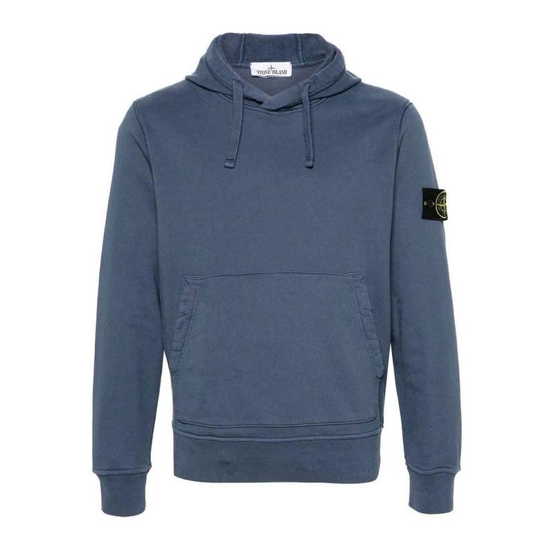 STONE ISLAND Cotton Fleece Men's Hooded Sweatshirt