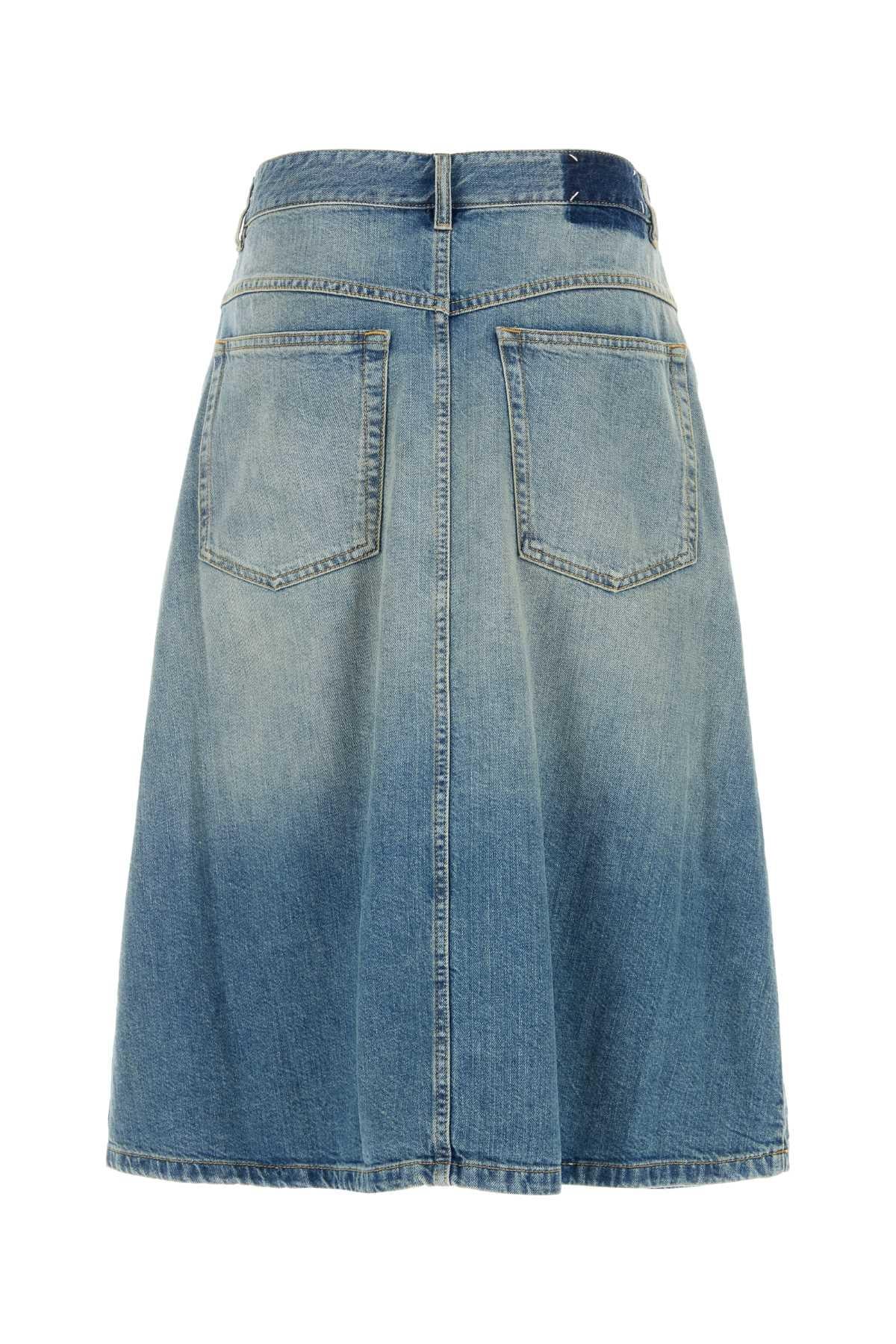 Maison Margiela Beige Wool Long Skirt