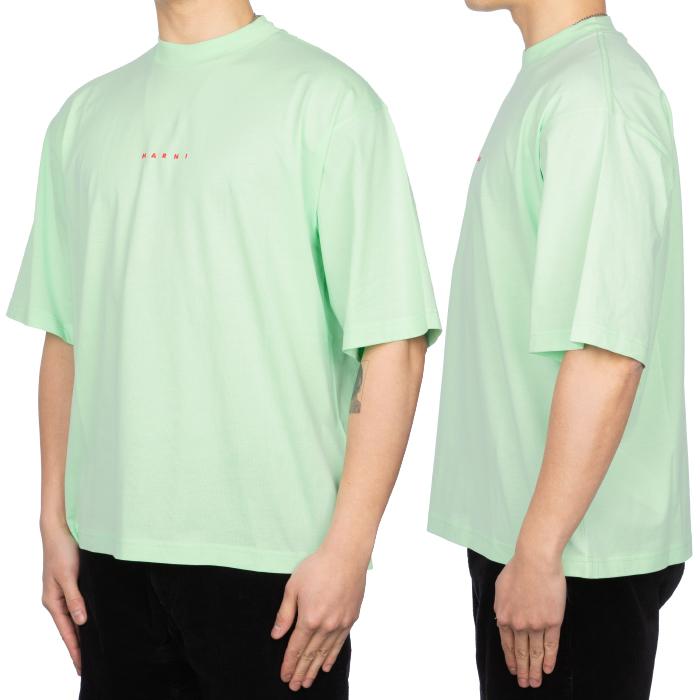 Marni Men’s Mini Logo Oversized Short Sleeve T-Shirt