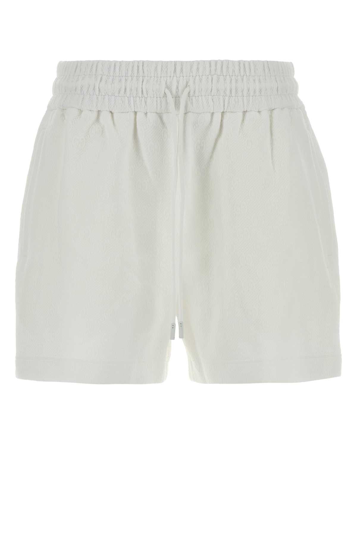 GUCCI Black Cotton Logo Drawstring Mens Shorts