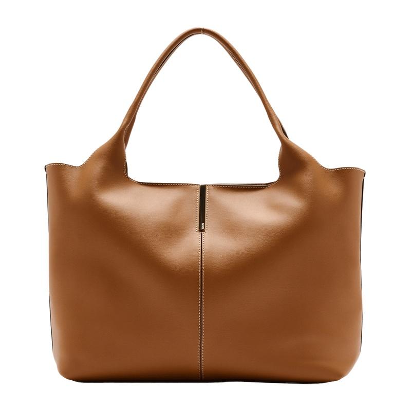 Tods Leather Shopper Tote Bag