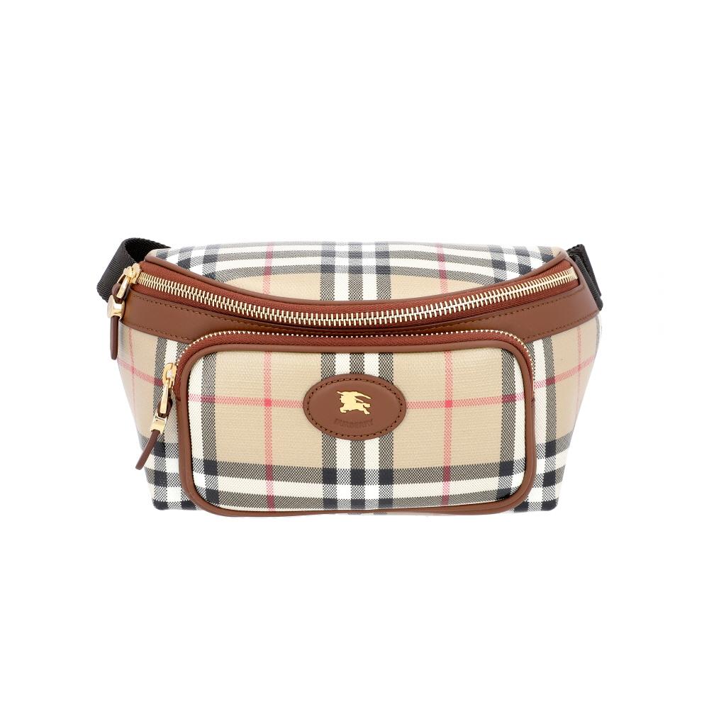 BURBERRY Check Stamp Men’s Sling Bag Hip Pack