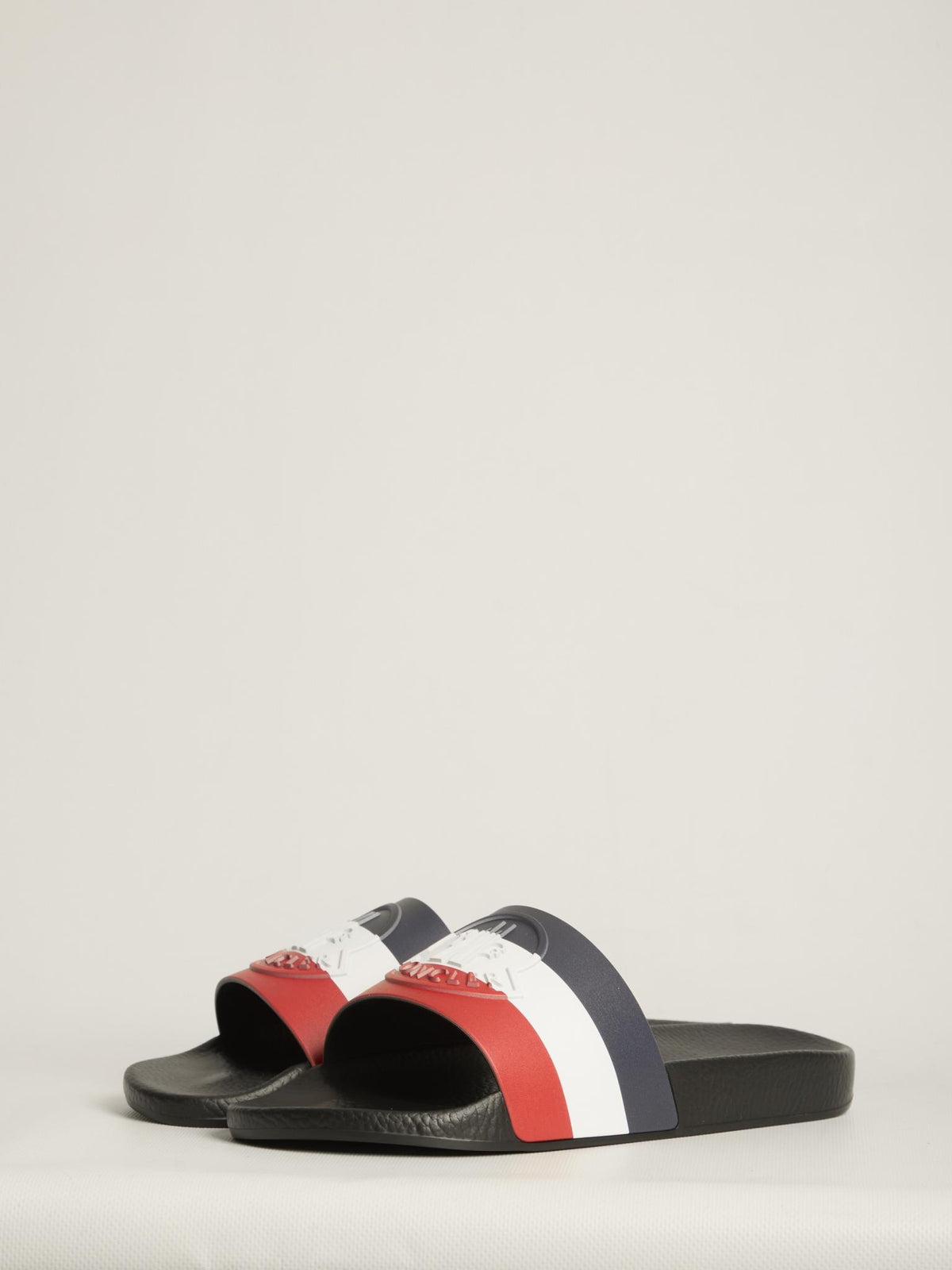 Moncler Black Logo Slide Sandals for Men