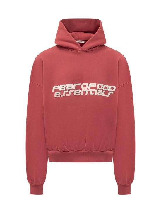 Fear of God Crimson Hoodie Pullover Sweatshirt for Women 192 HO256901 FCRIMSON