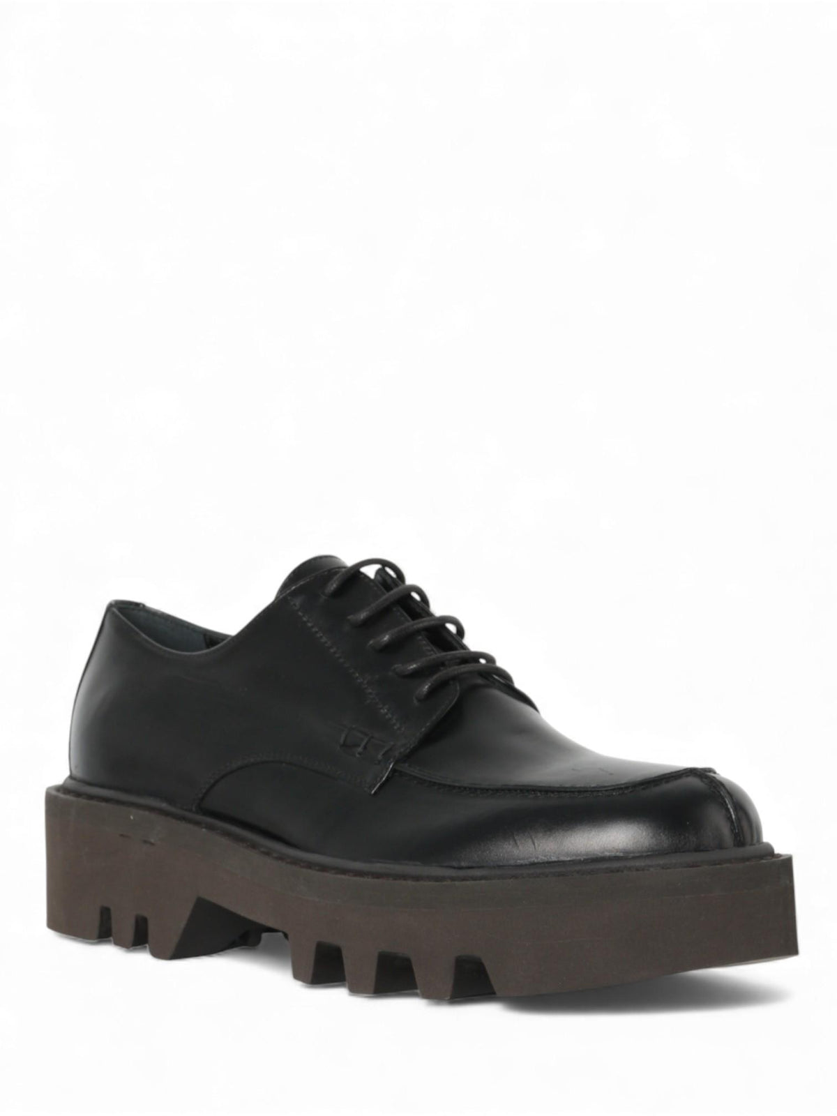 Dries Van Noten Women's Black Platform Lace-Up Derby Shoes WW232 770 QU127 900