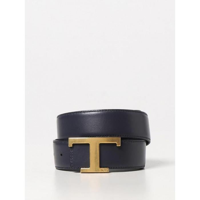 Tods Men's T Timeless Logo Leather Belt