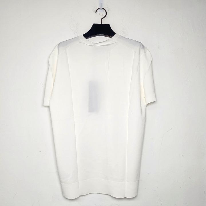 Neil Barrett Men’s White Tech Knit Short-Sleeve T-Shirt PBMA1063E C600
