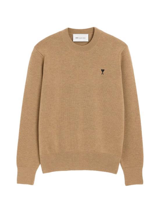 AMI ADC Logo Crewneck Sweater Camel Black Men’s Knit